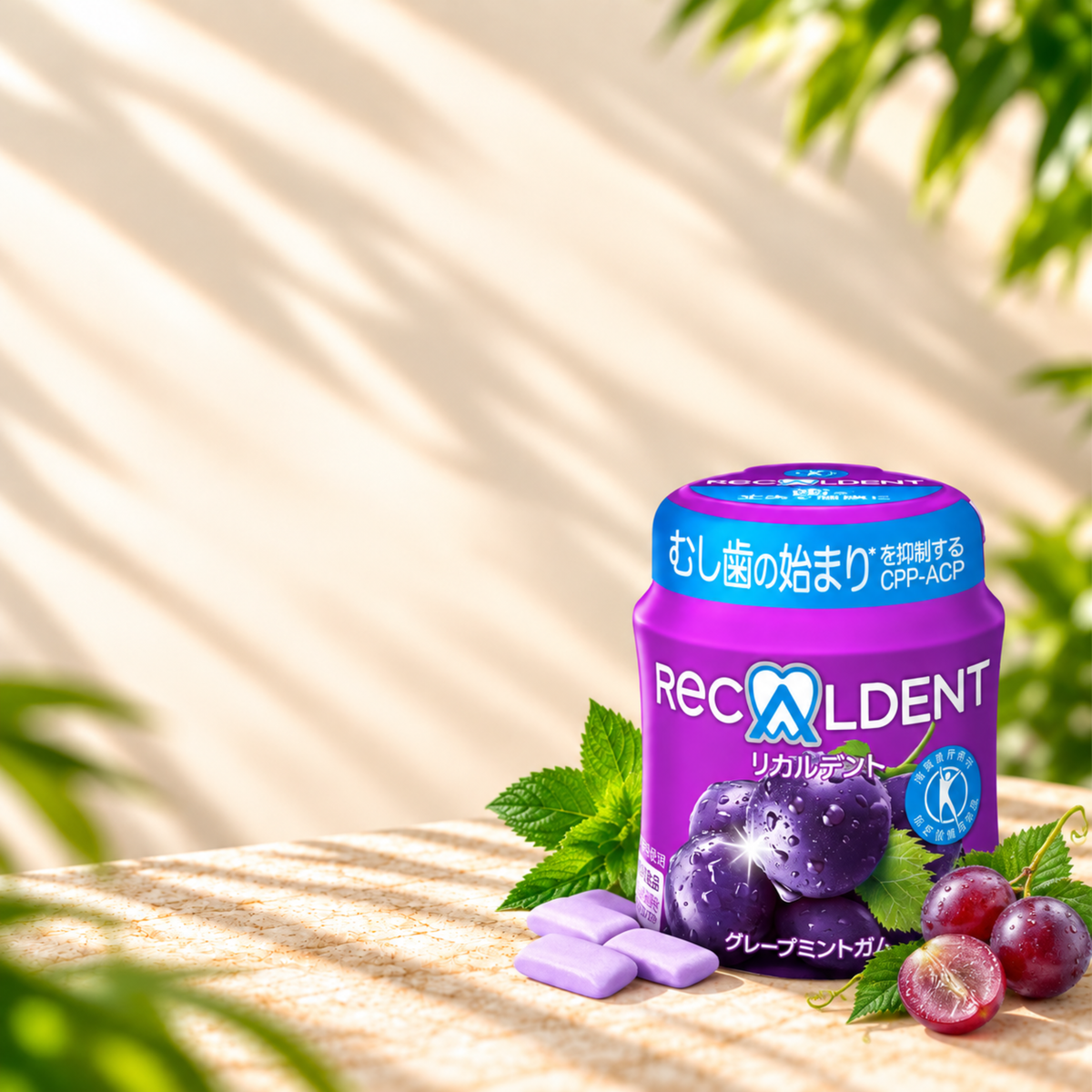 Recaldent EveryDay Grape Chewing Gum Tubs