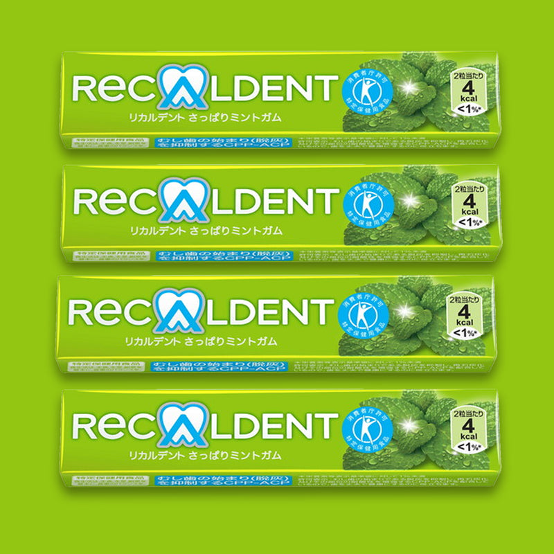 Recaldent Gum - 4 Sticks Refreshing Mint