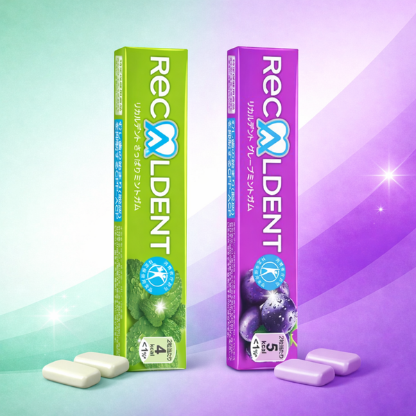 Recaldent single sticks in grape and mint