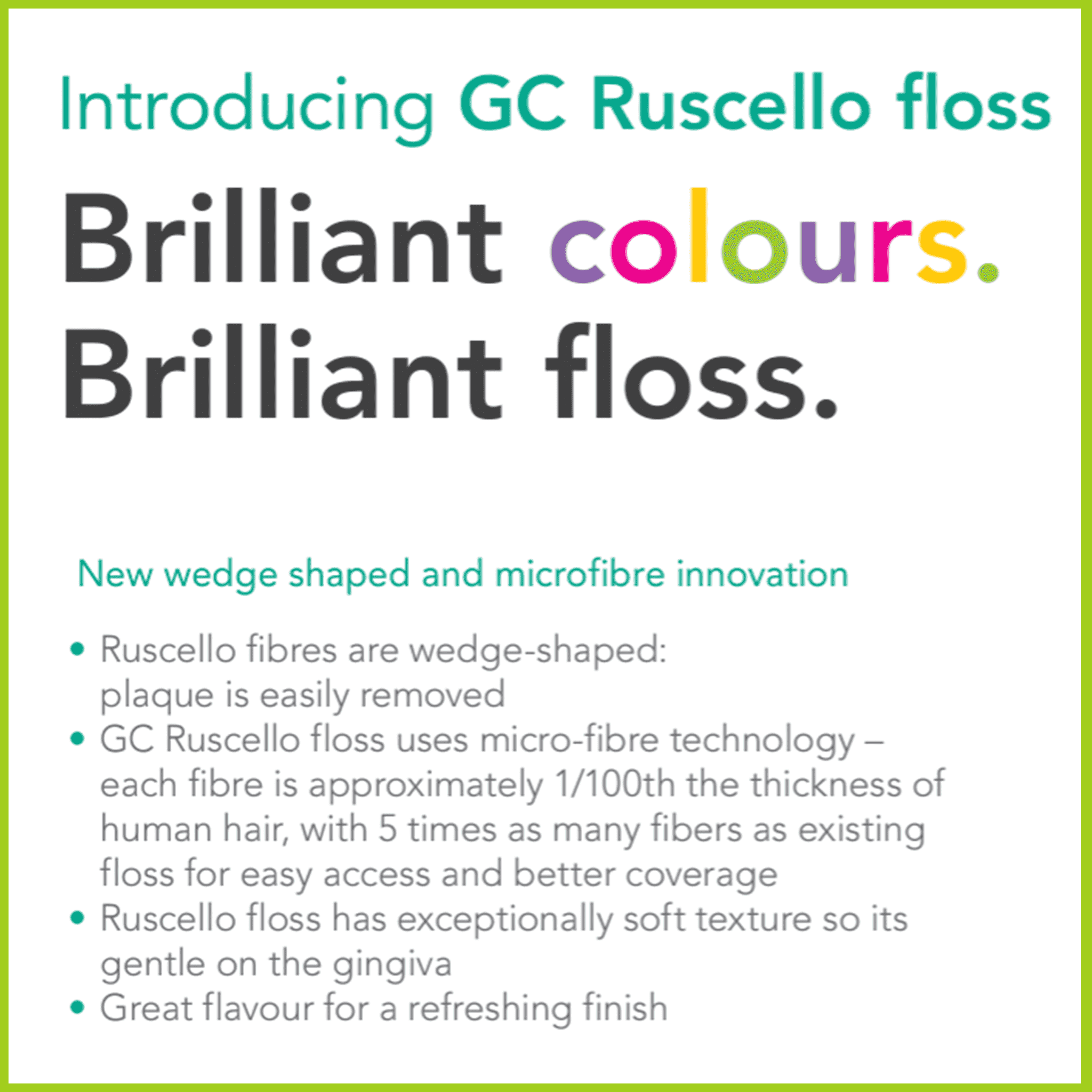 GC Ruscello - 30Metre Dental Floss (4Pack)